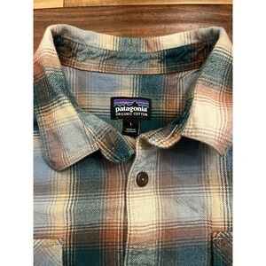 Patagonia Organic Cotton Flannel Plaid Button-Up Shirt Men's L Multicolor
